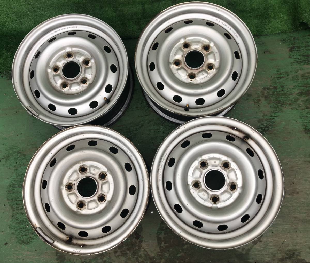5.5 j 14インチ スチールホイール スチールホイール 2本 日産純正 14 5 
