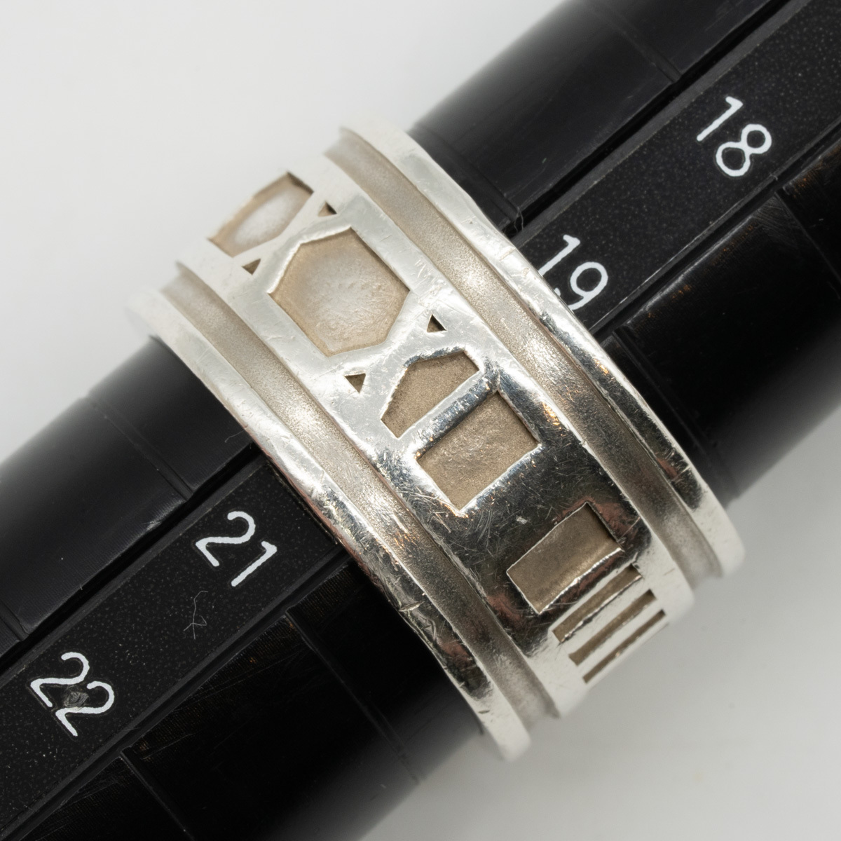 質イコー [ティファニー] TIFFANY & Co. アトラス ニューメリックリング ワイド SV925 20号 メンズ 中古