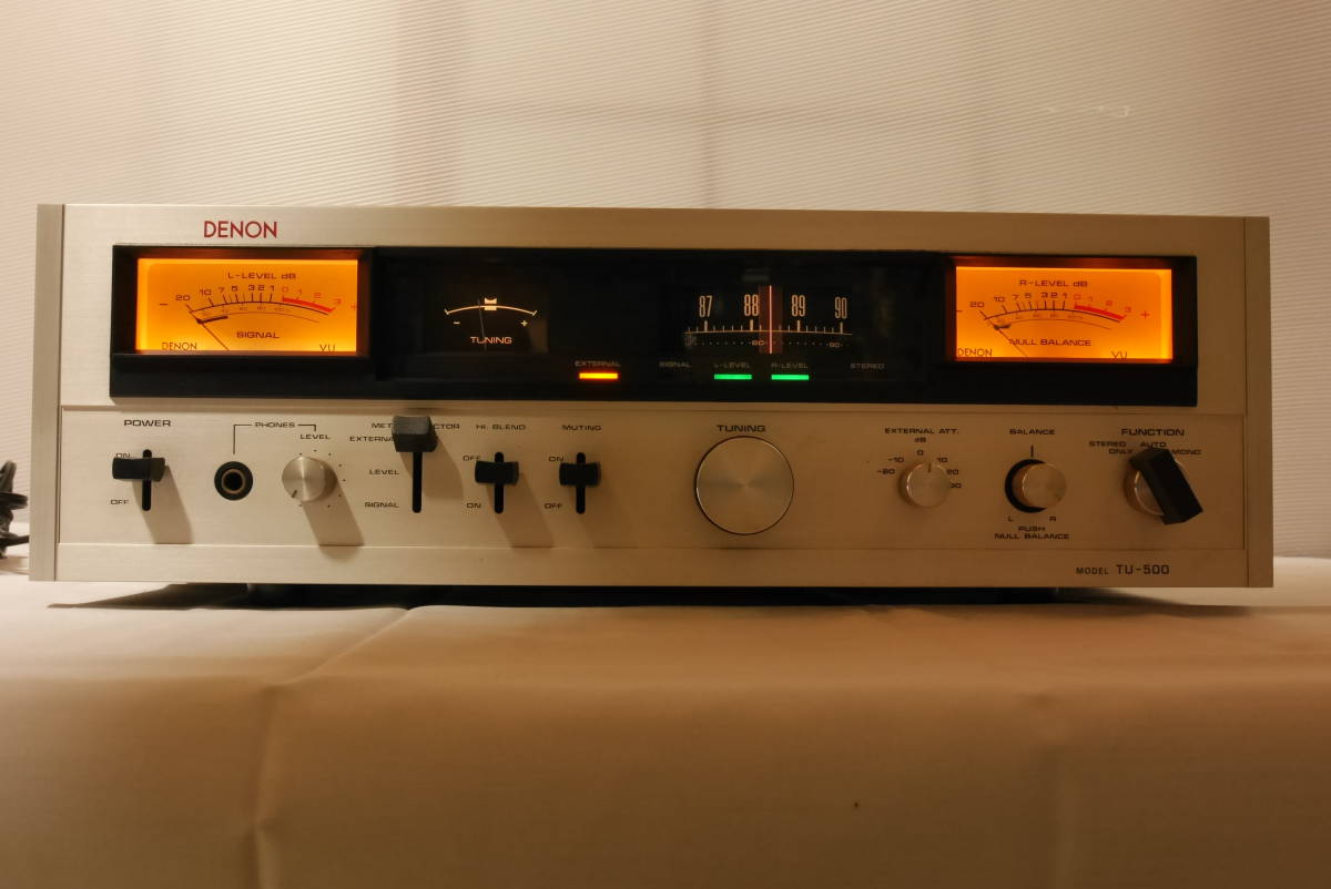 DENON TU-500 チューナー 大型メーター受信OK 絶好調 DENON TU-500