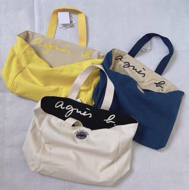 即決 新品 agnes b. アニエスベー リバーシブル ロゴ トートバッグ