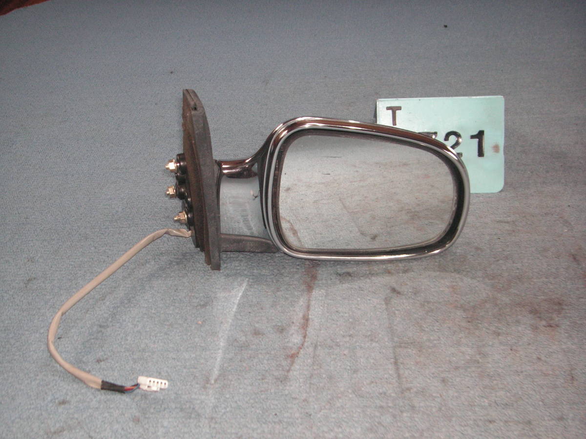 T6721:ミラ ジーノ/L700S④ミニライト メッキ右ドアミラー 中古品