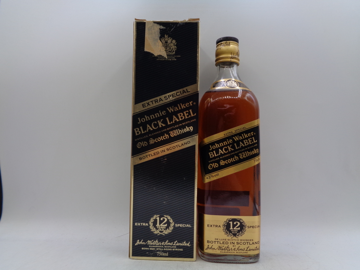 Johnnie Walker 黒ラベル12年 金キャップ 旧ボトル 750ml ジョニー