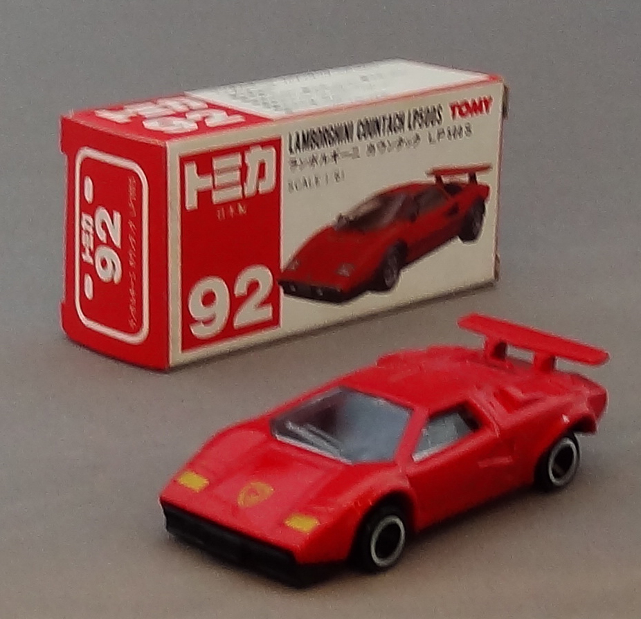 ランボルギーニ カウンタック No.92 LP500S 赤 | トミカ 黒シート 赤箱