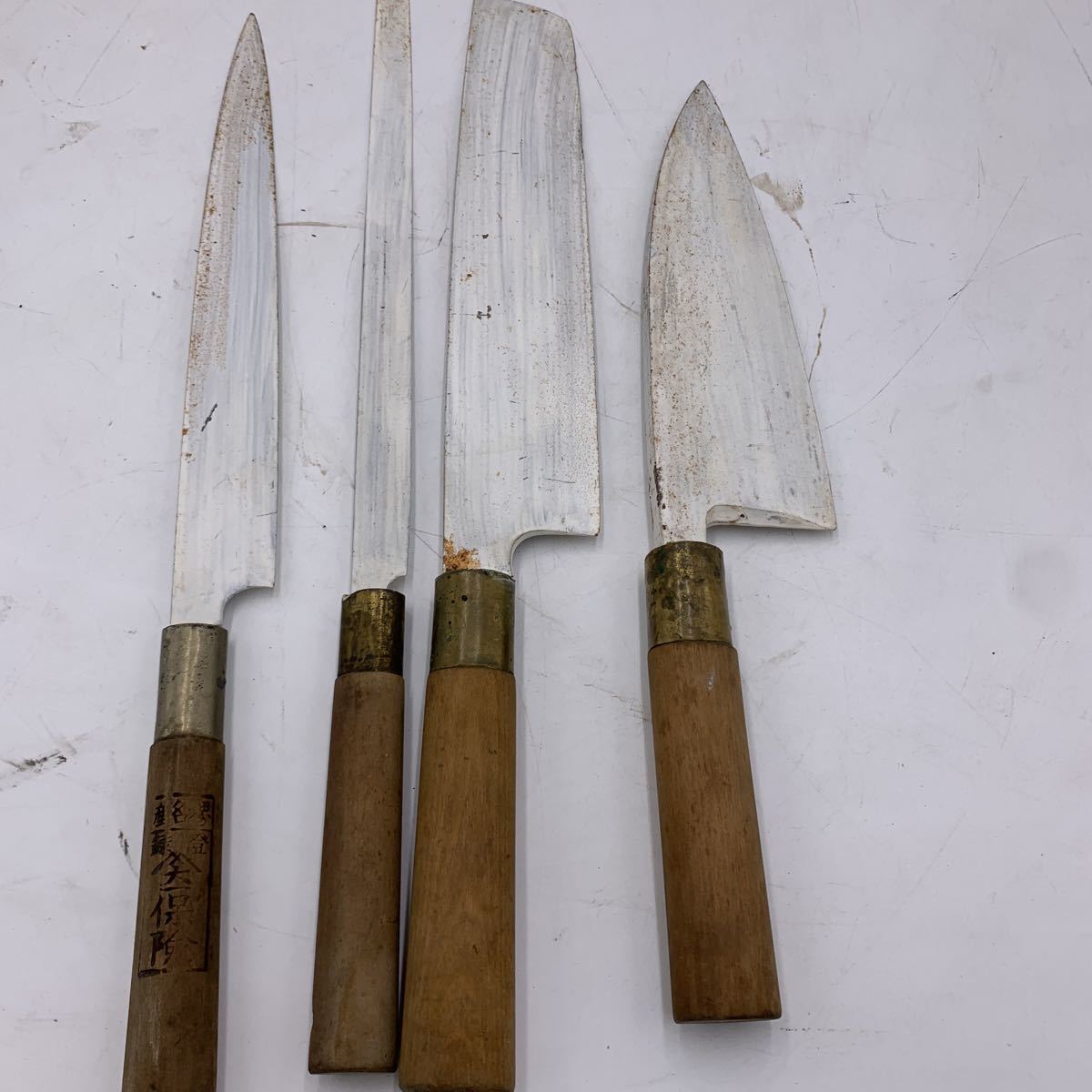 y266 包丁 和包丁4本まとめ 則正 堺(出刃包丁)｜売買された