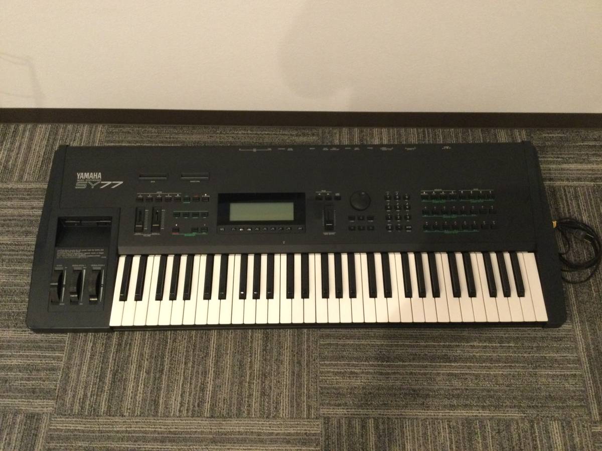 電子ピアノ 2102】YAMAHA ヤマハ シンセサイザーキーボード SY77 通電確認済み