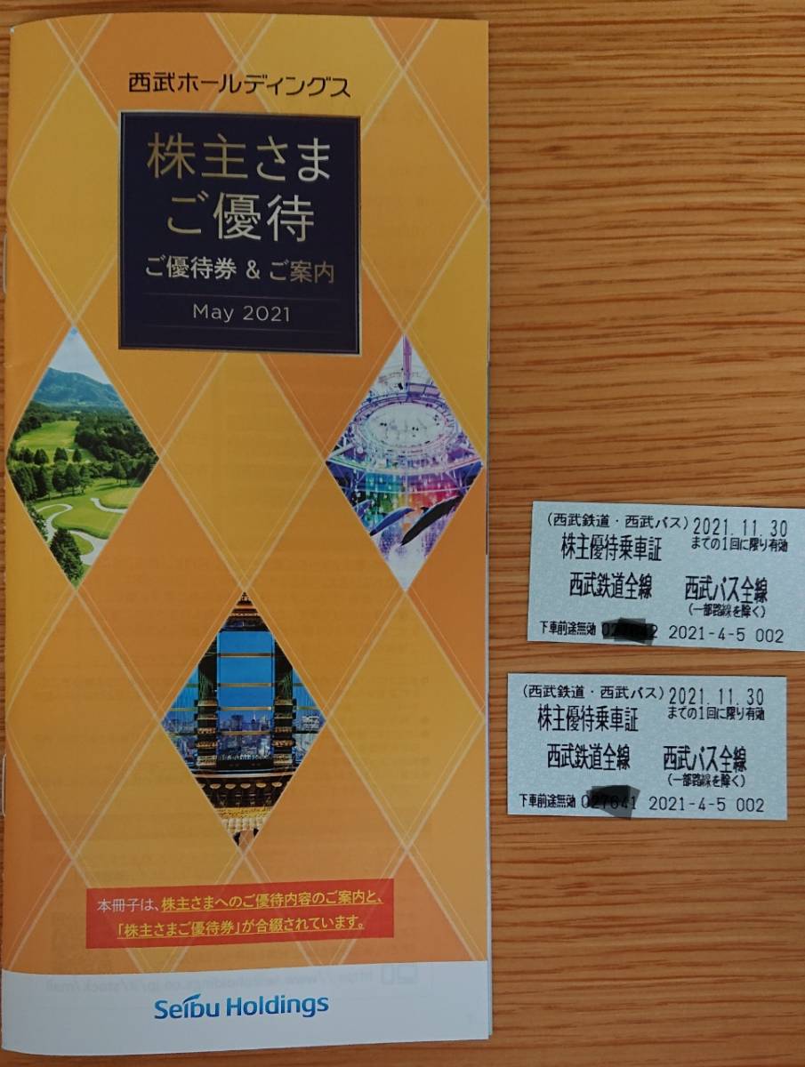 【送料無料】西武ホールディングス 株主優待 1冊 + 株主優待乗車券 2枚_1