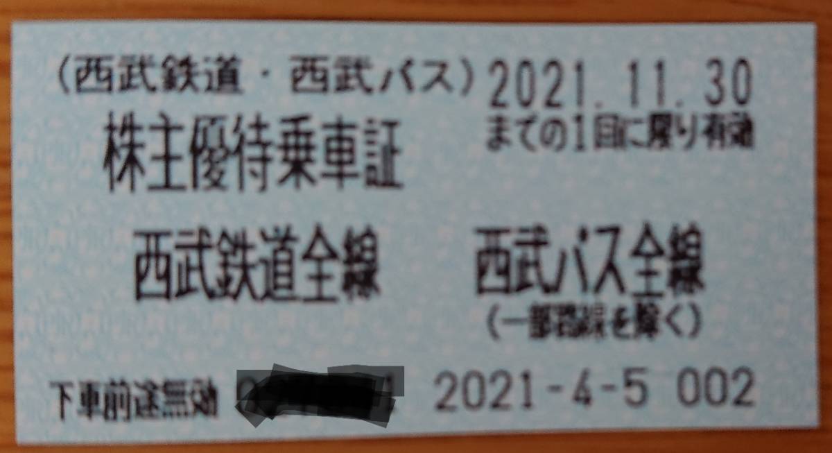 【送料無料】西武ホールディングス 株主優待 1冊 + 株主優待乗車券 2枚_3