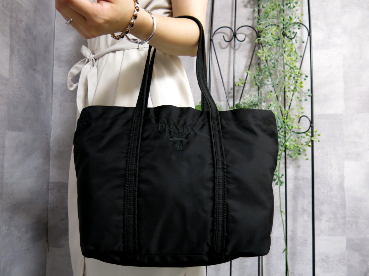 ○超美品○PRADA プラダ○ロゴ刺しゅう○ポコノ ナイロン○トート 
