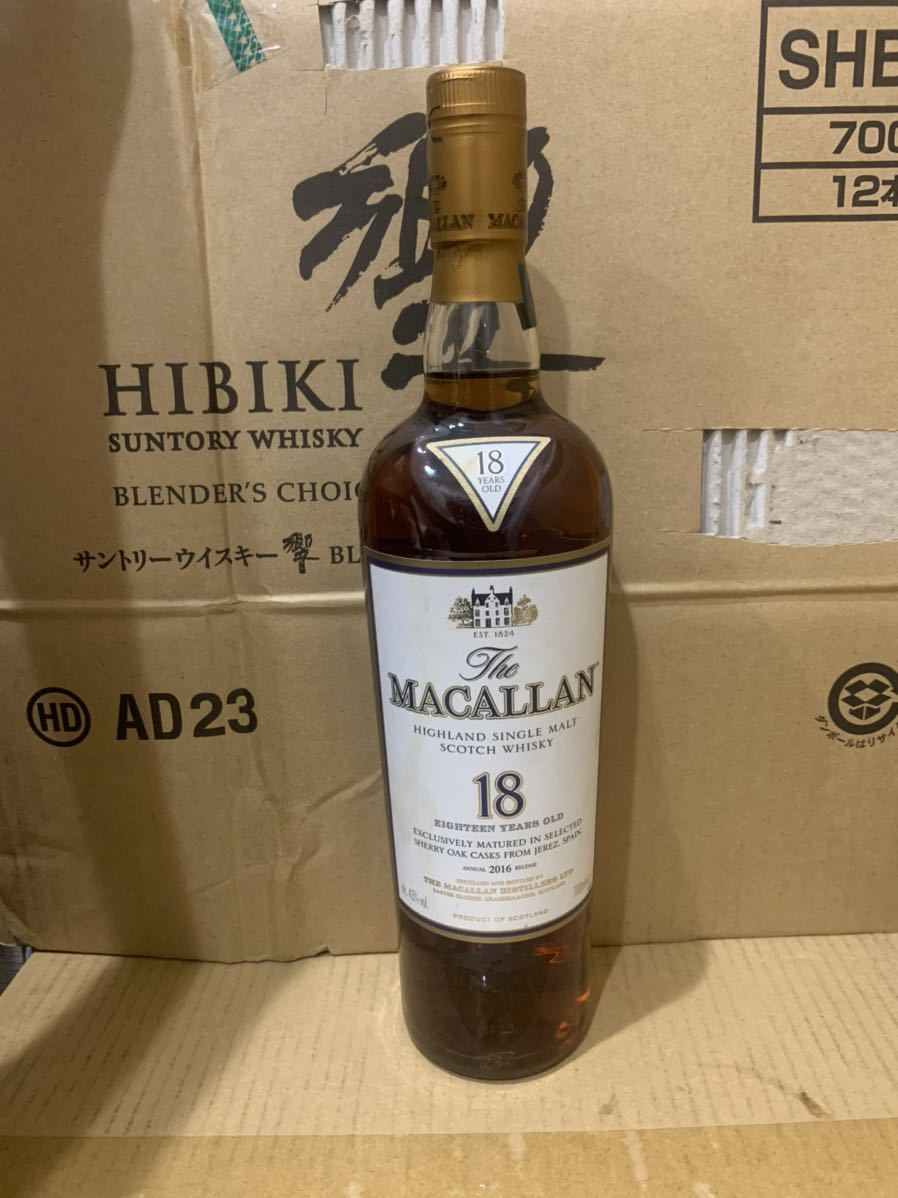 【低価，送料無料】 MACALLAN マッカラン 18年 2016スコッチウイスキー(ハイランド)｜売買されたオークション情報、yahooの商品情報をアーカイブ公開 - オークファン シングルモルト