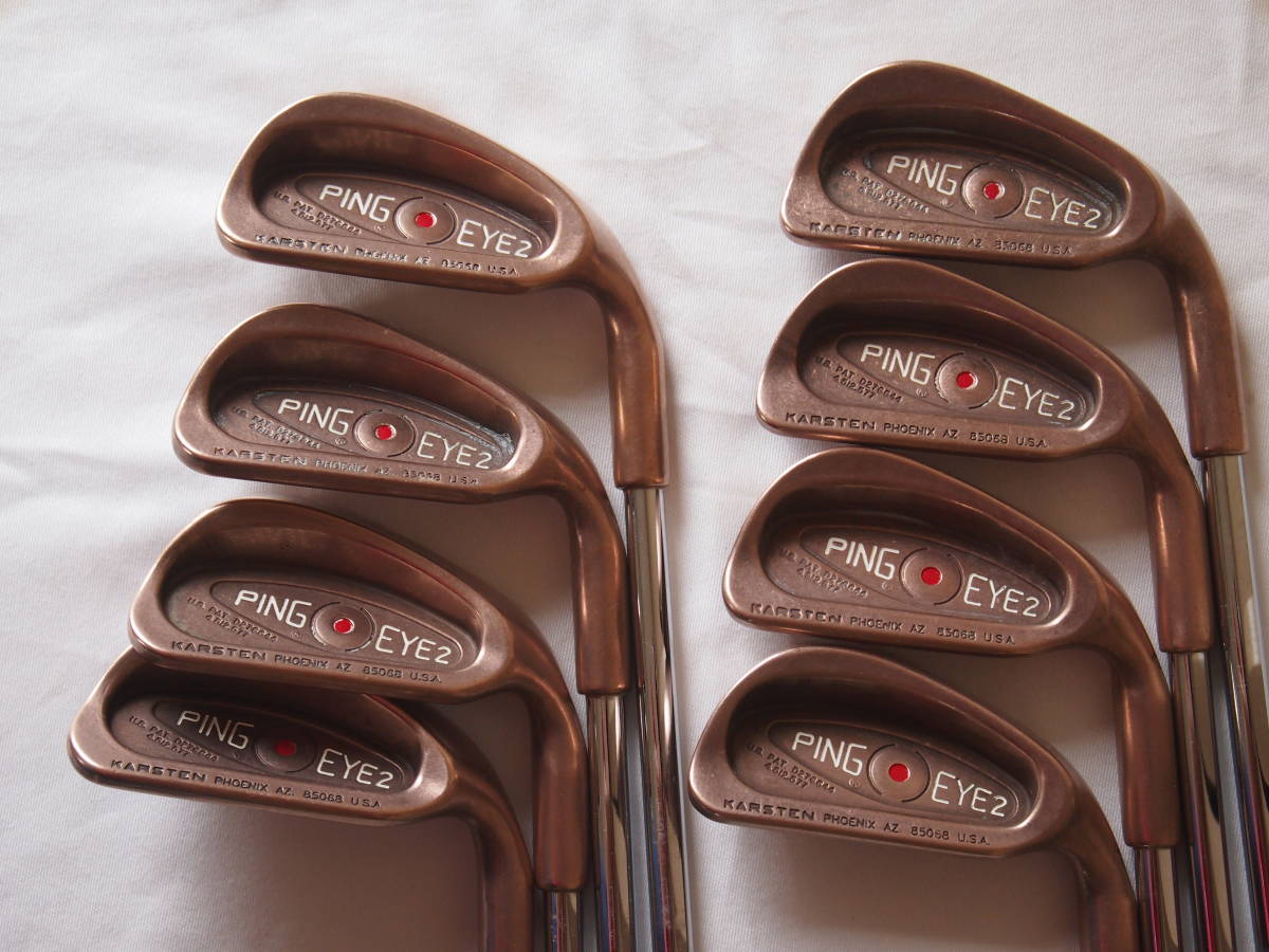 ピンアイアン：EYE2（ベリリウムカッパー）赤ドット8本セット PING