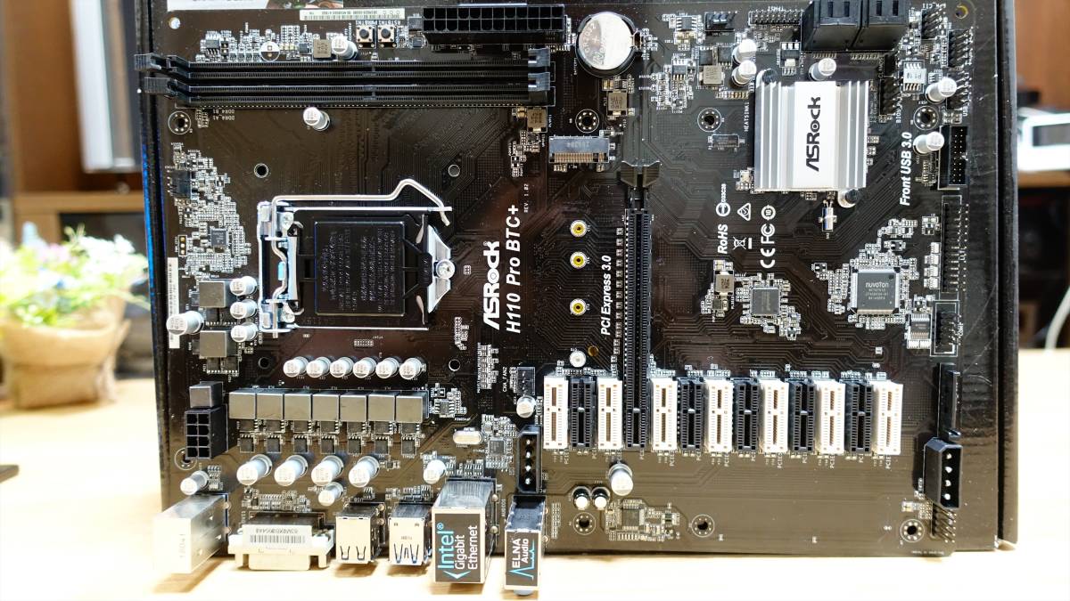 H110 ASRock BTC+ Pro PRO | 0 GPU マザーボード up to Supports 13GPU