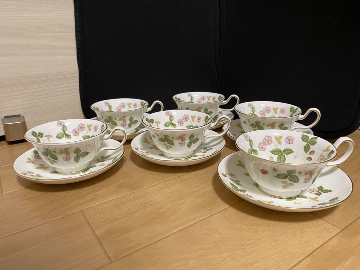 安い，SALE ウェッジウッド ワイルドストロベリー カップ&ソーサー 金彩/壺印/旧印 6客セット G074/100(ウェッジウッド)｜売買されたオークション情報、yahooの商品情報をアーカイブ公開 - オークファン ウェッジウッド
