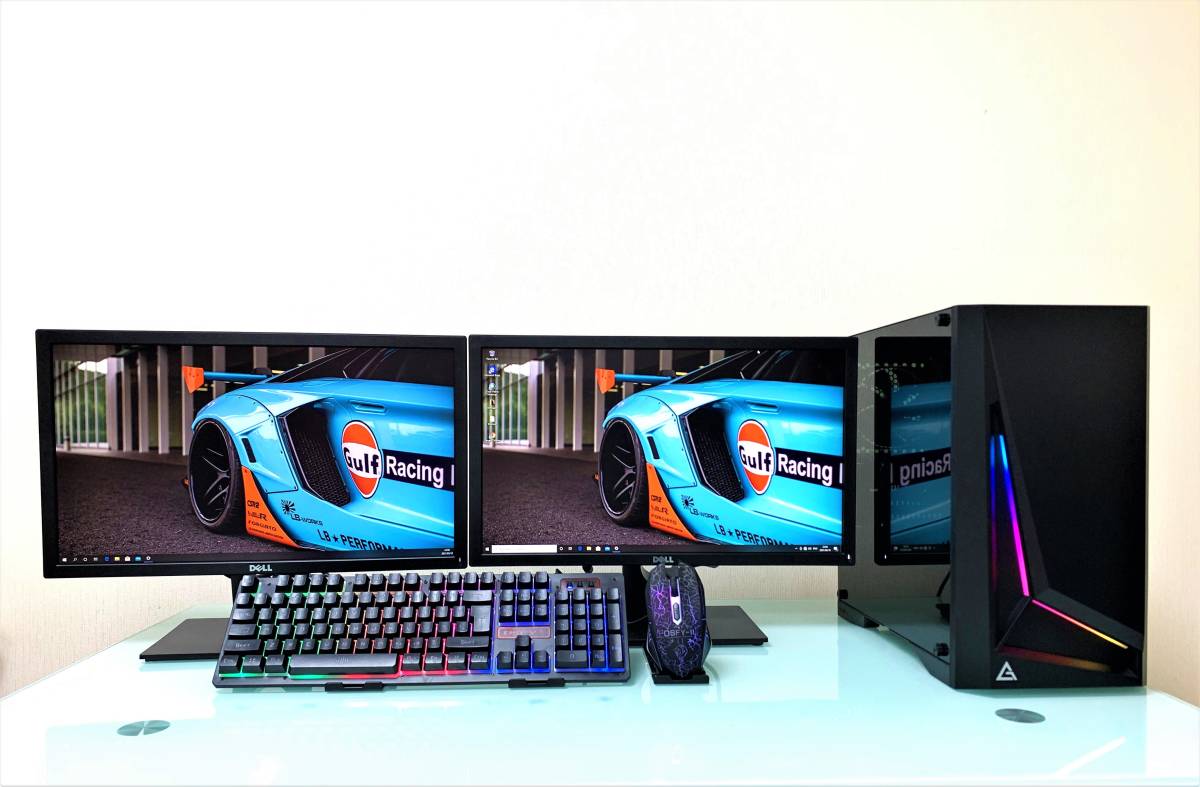 2モニターPC/FX/デイトレ/4画面/i7 3.9GHZ ターボ /Geforce GTX/SSD1000GB/ストレージUp8000GB(8TB)/メモリ32gb/Win10 PRO/Office365