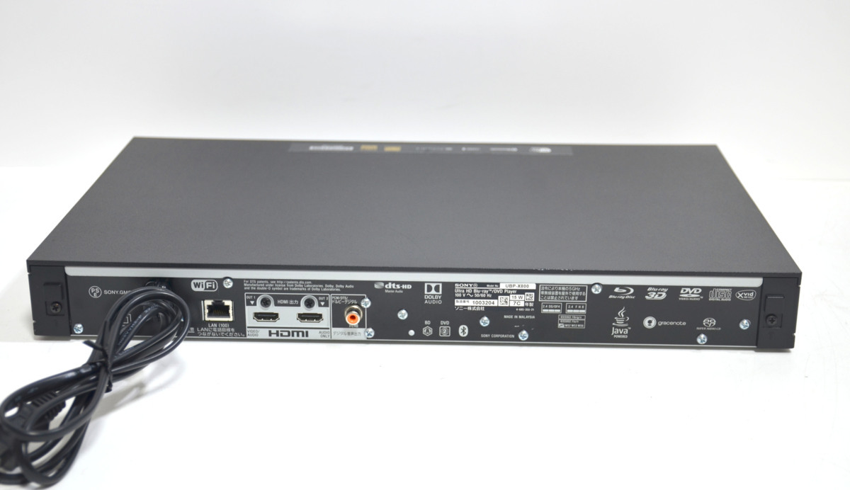 SONY Ultra HD ブルーレイ⁄DVDプレーヤー UBP-X800 公式通販
