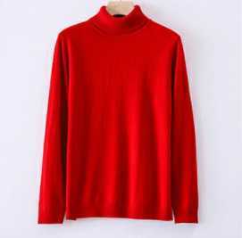 ニット　セーター　タートルネック　レディース　ウール　Mサイズ　カラー:レッド