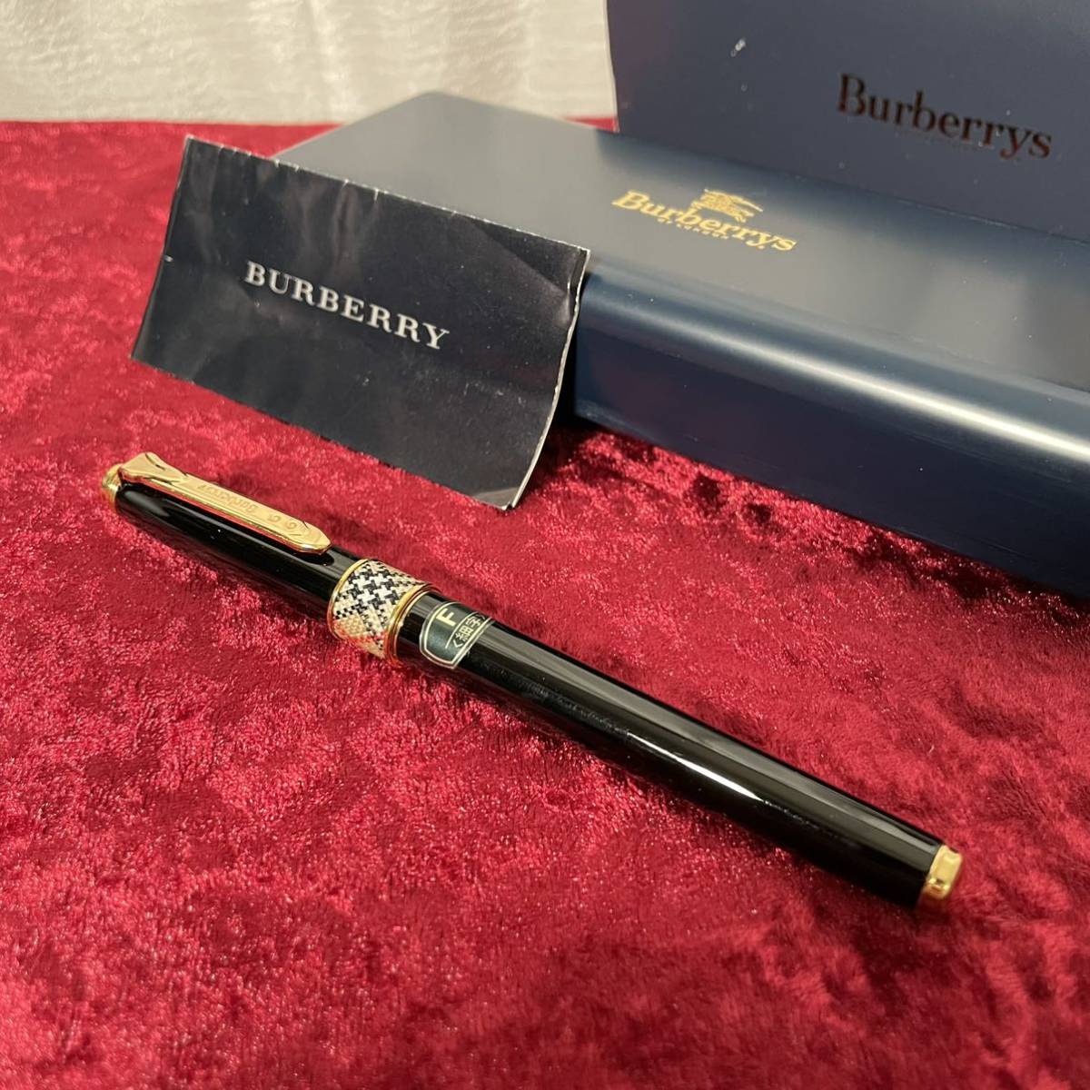 美ペン先14K 14金 Burberry バーバリー チェック柄 万年筆 ペン 万年筆