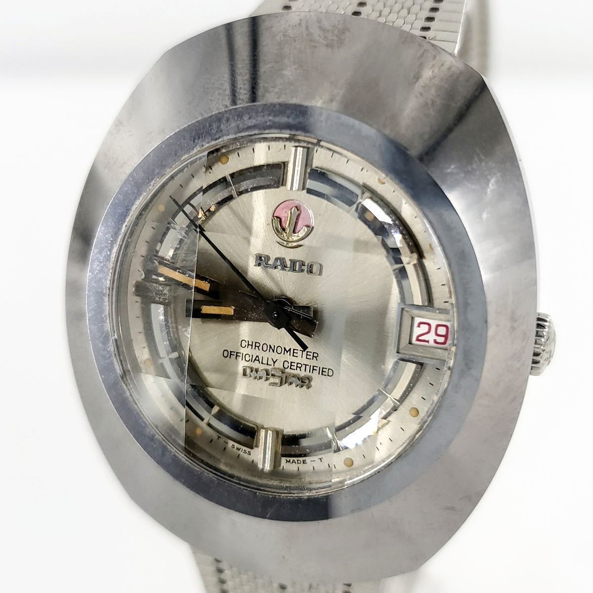 【アンティーク★RADO★DIASTAR】KK-46 ラドー ダイヤスター メンズ 腕時計 自動巻き AT ダイアスター カットガラス 3針 デイト 腕時計 ラドー RADO - メルカリ クック
