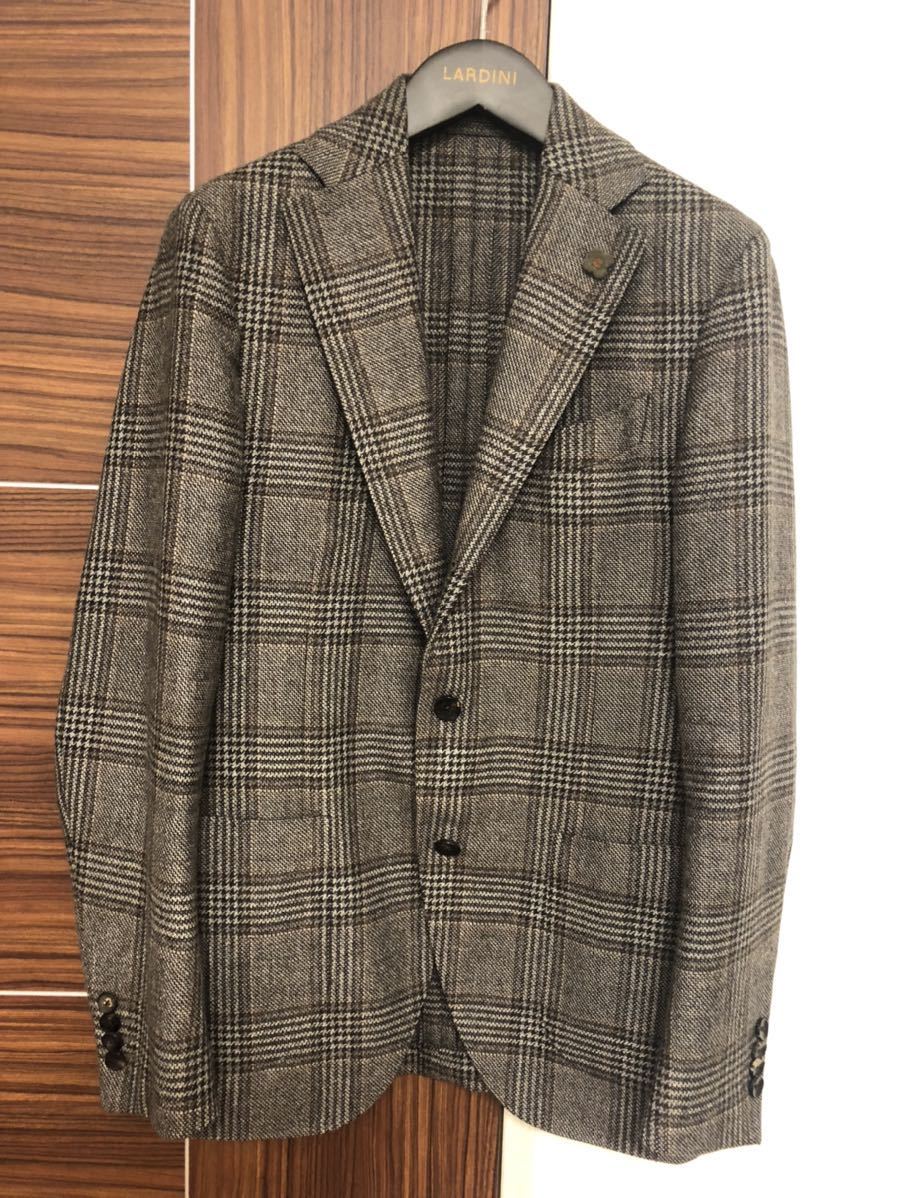 【おすすめ】LARDINI テーラードジャケット グレンチェック 46 LARDINIグレンチェックJK 46 秋冬 おまけ付き ラルディーニ Online