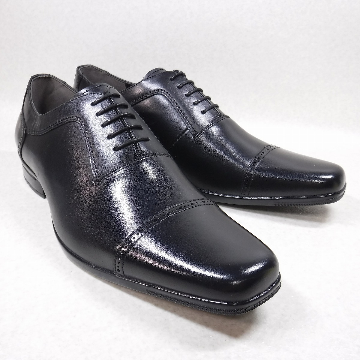 KK447 madras MODELLO マドラス モデロ 新品 定価16500円 黒キップ牛革スクエアトゥ内羽根ストレートチップビジネスシューズ 26.0 3E MDL