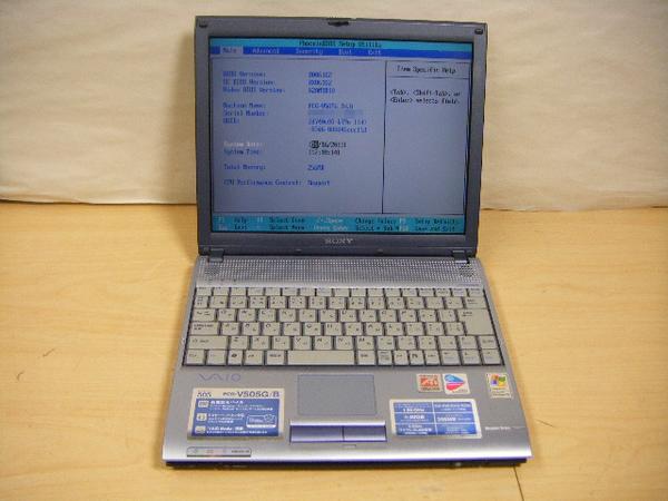 □中古　VAIO PCG-V505G/B Pen-M(1.5G)/256M/40G/12.1'/無線_1