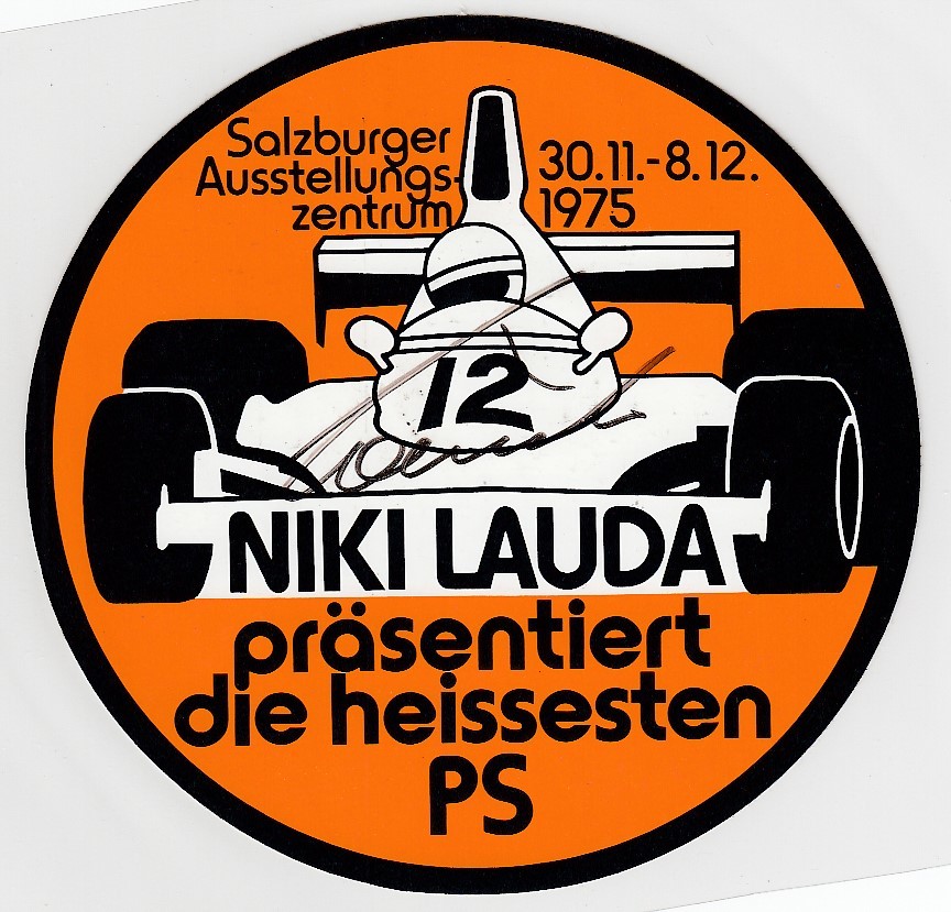 F1 GP Niki Lauda ニキ・ラウダ サイン フォト □