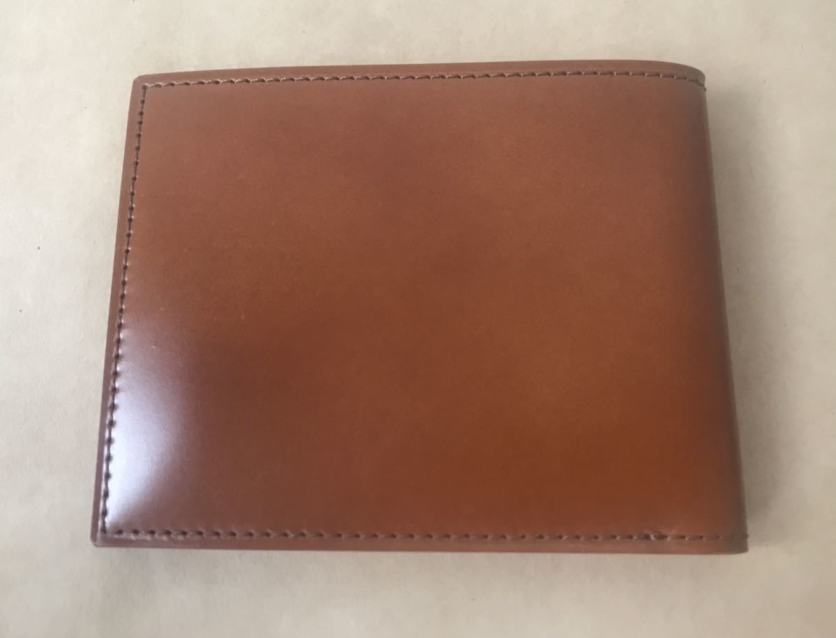 美品 GANZO ガンゾ コードバン 二つ折り財布 馬革 小銭入れ無し カード 