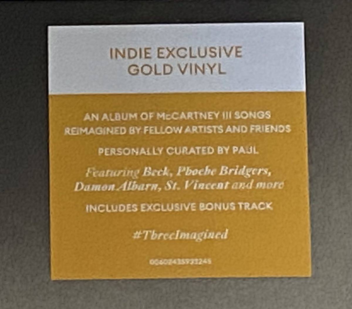 McCARTNEYIII IMAGINED 限定ゴールド盤 McCARTNEYIII IMAGINED 限定ゴールド盤 McCartney III Imagined