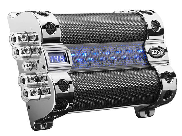 即納】BOSS キャパシタ 18F パワーアンプ ウーハー 蓄電器 12V車用 