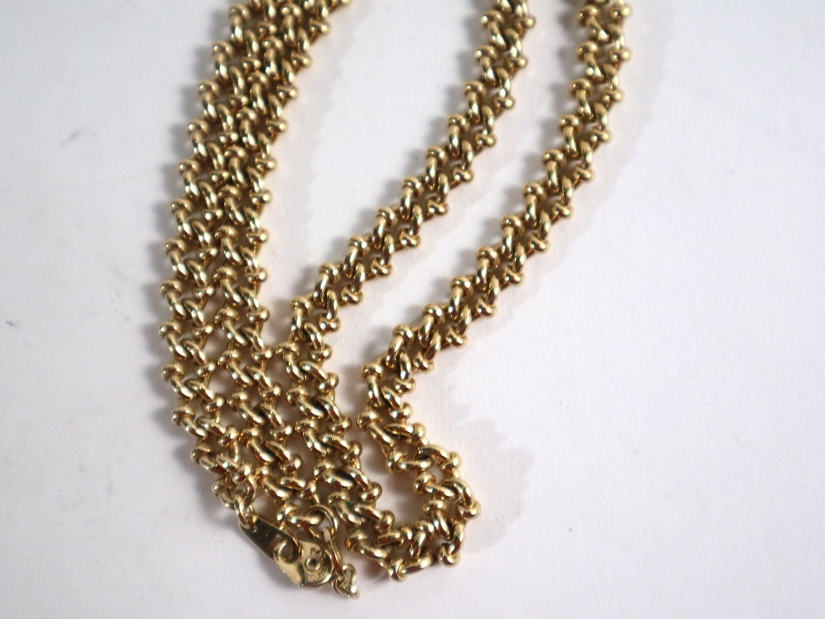 チェーンネックレス Vendome ヴァンドーム ゴールドカラー K18GP 1MC 