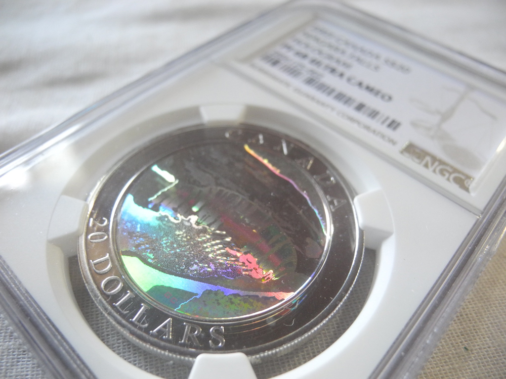 0 2003年 $20 カナダ Niagara Falls ナイアガラの 1oz 20ドル銀貨 Coin