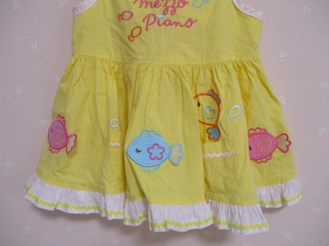 W メゾピアノ W 可愛いサーキュラーワンピース 80 黄 102 カバーオール つなぎ 売買されたオークション情報 Yahooの商品情報をアーカイブ公開 オークファン Aucfan Com