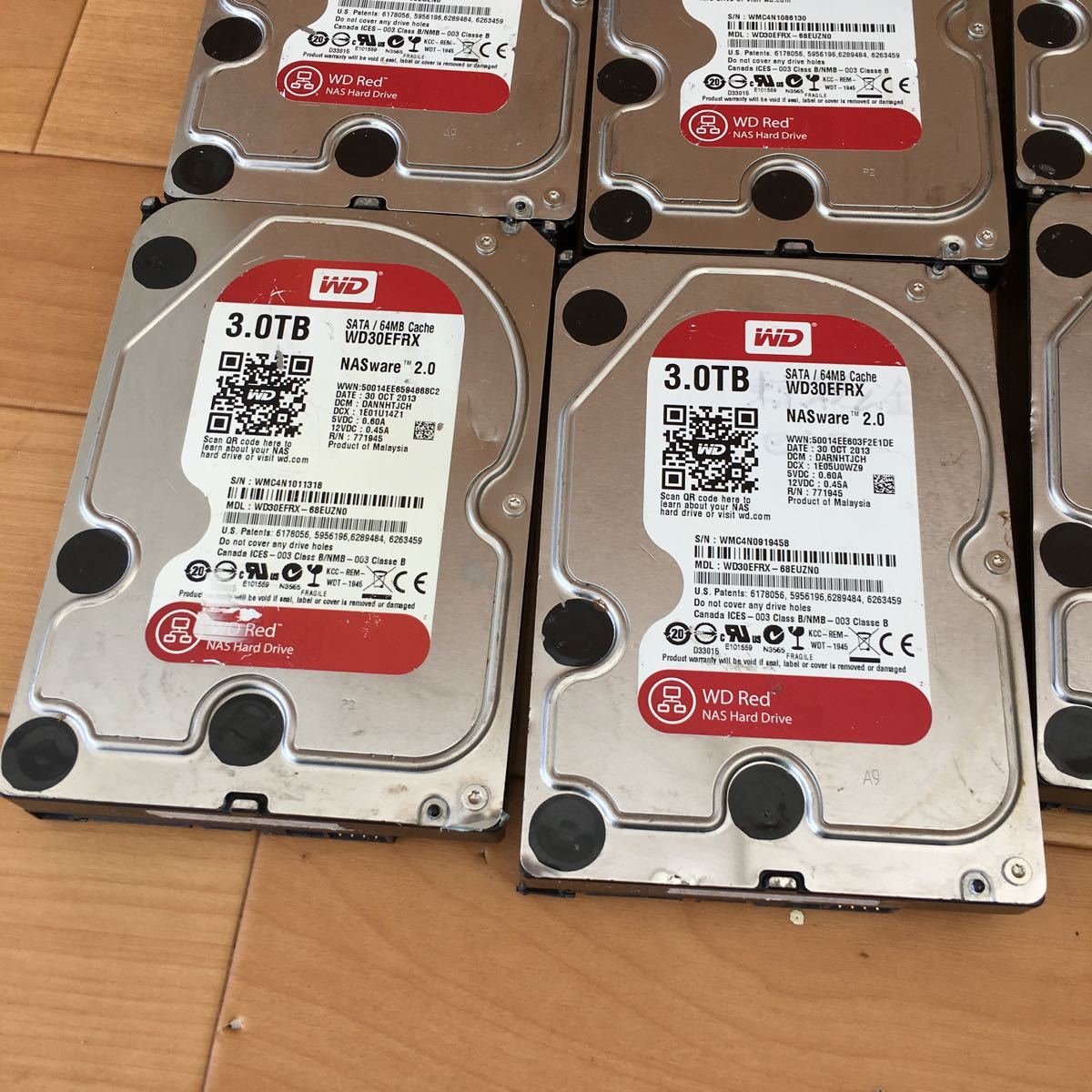 〇【2台セット】Western Digital WD30EFRX 3TB SATA 3.5インチ 消去済