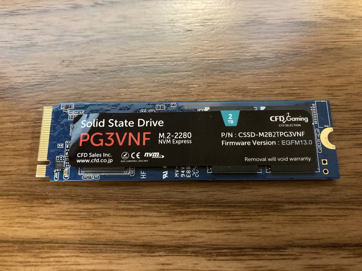 CFD PG3VNF Gaming SSD 2TB M M.2 NVMe CSSD-M2B1TPG3VNF CSSD 0 PCIe 