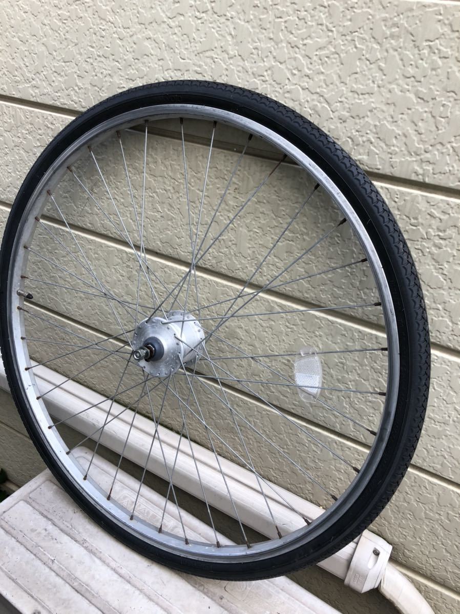 ママチャリ☆27インチ（1-3/8）中古 前輪 オートライト  