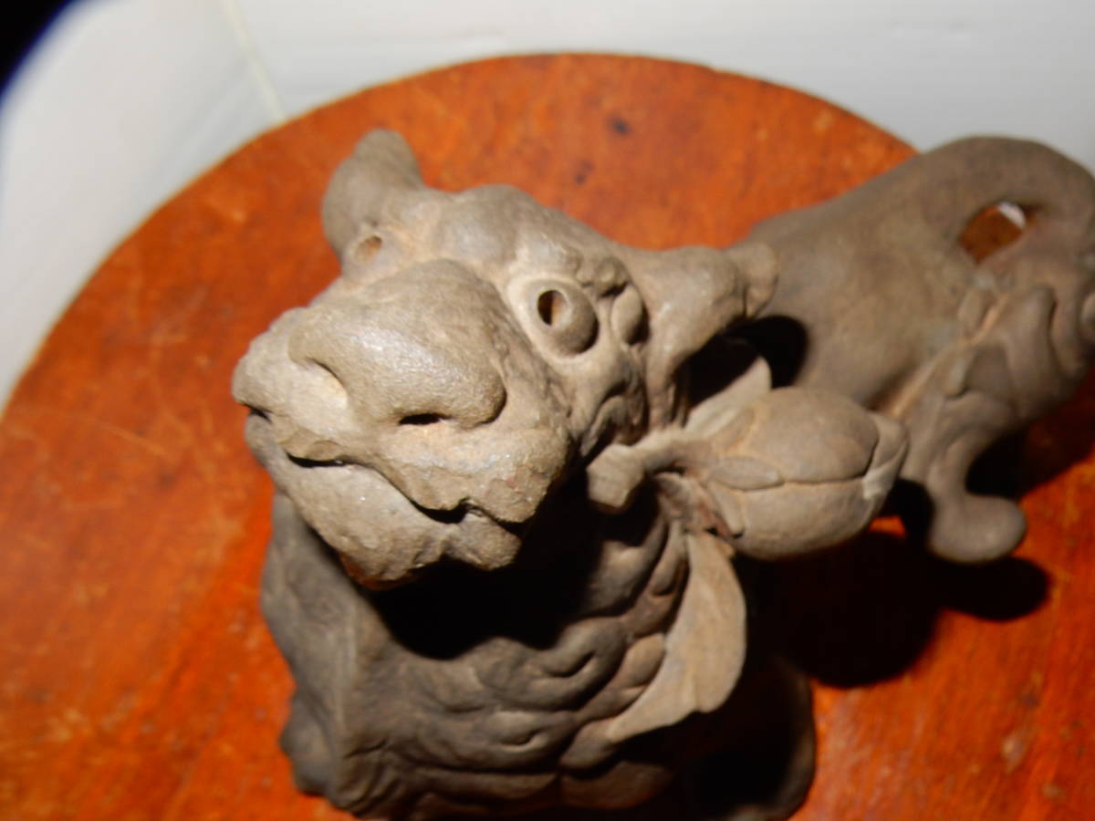 備前焼伊勢崎陽山 獅子置物 - 古白備前焼 獅子置物 184 【公式通販】