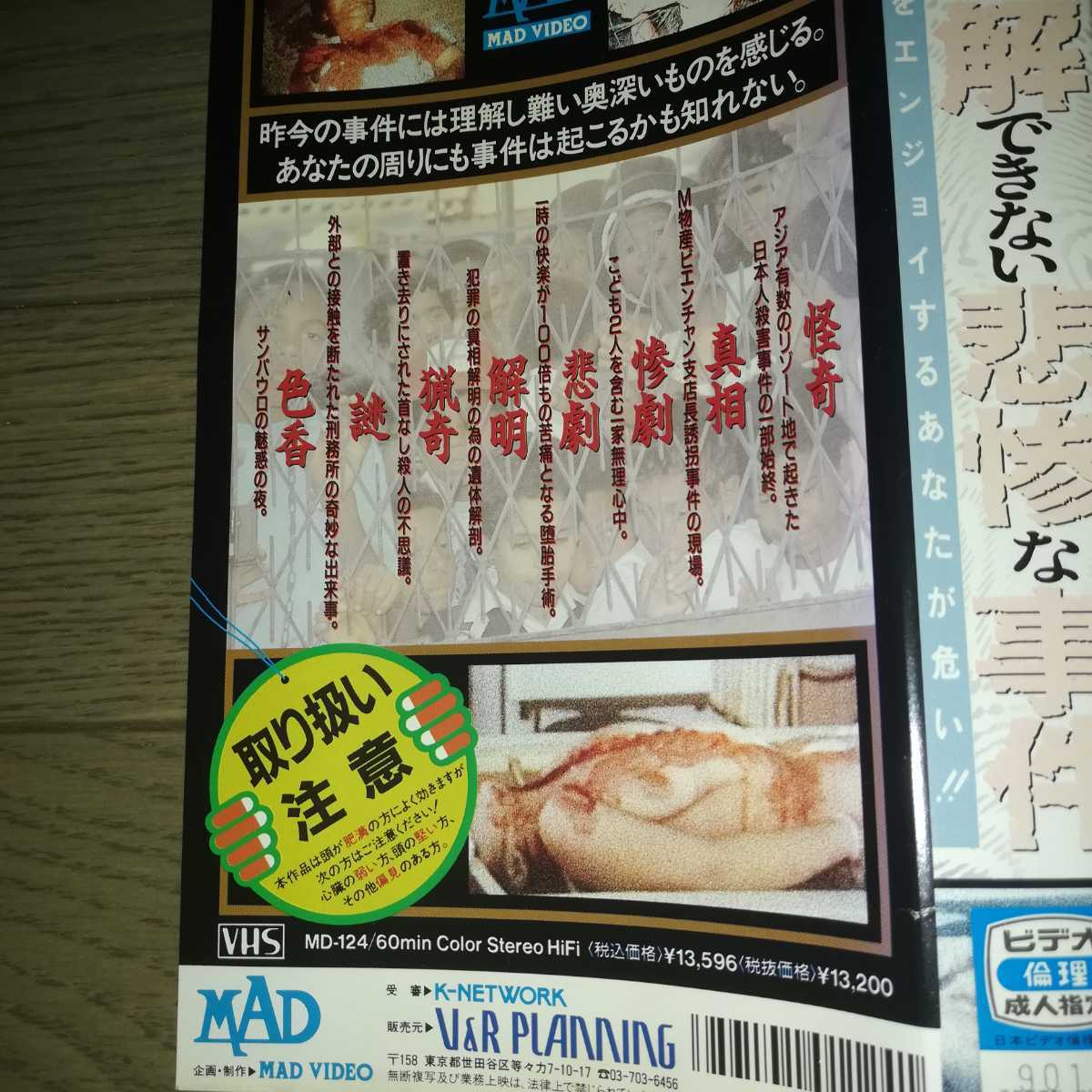 ビデオ『理解できない悲惨な事件』デスファイル