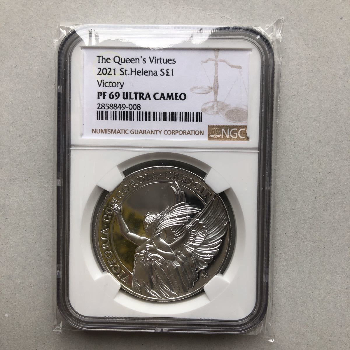 2021 セントヘレナ 1ポンド NGC PF69 ULTRA CAMEO 女王の美徳シリーズ