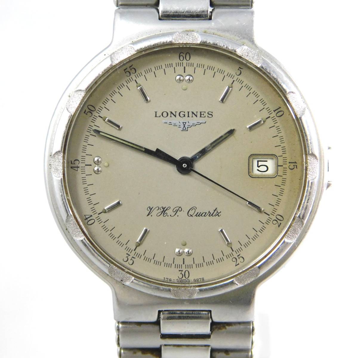 動作未確認×1円～ ロンジン V.H.P コンクエスト メンズ 腕時計 クオーツ LONGINES