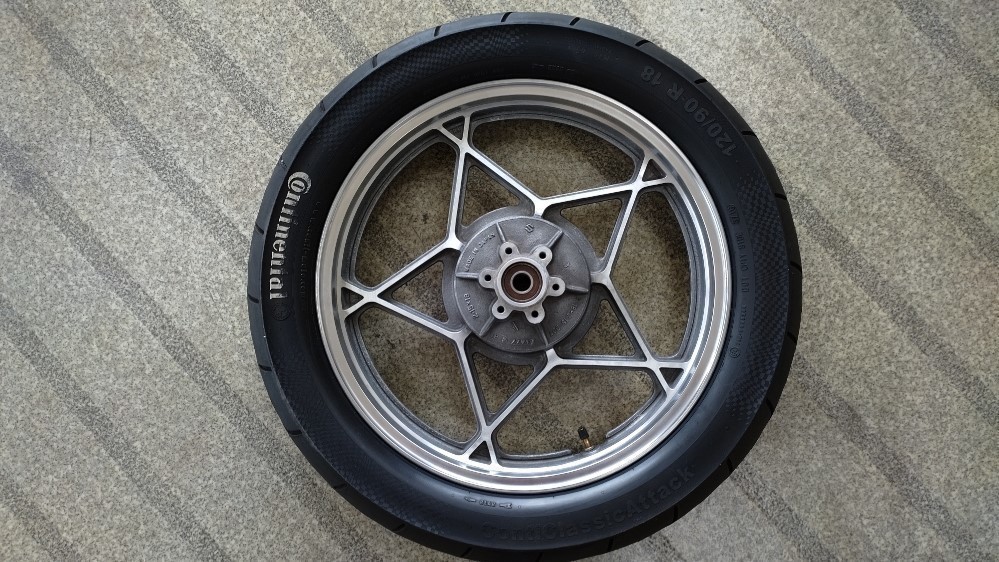 スズキ純正 旧車用 星型ホイール GS750 GS1000 ENKEI フロント19×1.85 リア