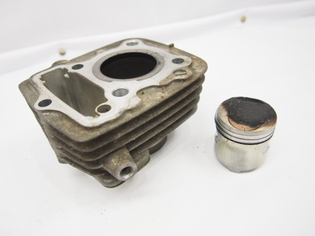 エイプ50純正シリンダー&ピストン_きつい縦傷なし/補修ストック用に/42ｍｍ径/APE