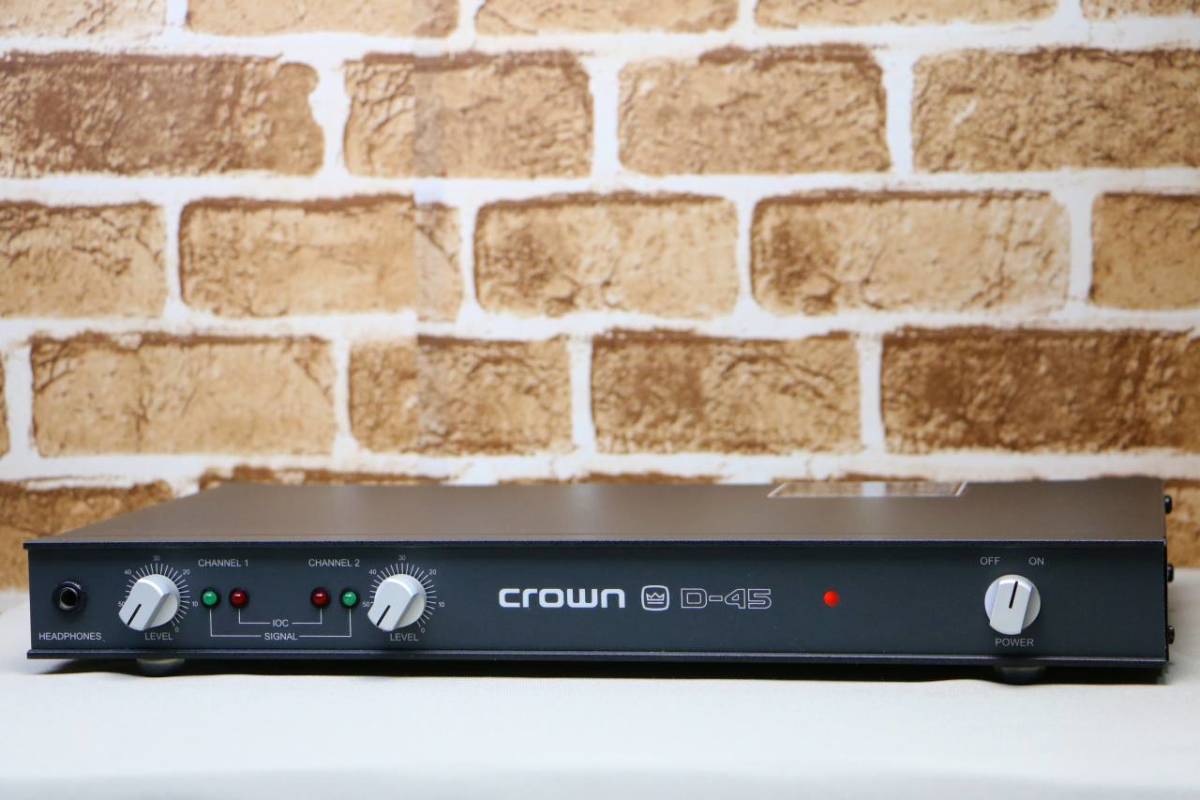 ♪CROWN D-45 パワーアンプ PRO CABLE版 USA製 美品♪ D-45 CROWN