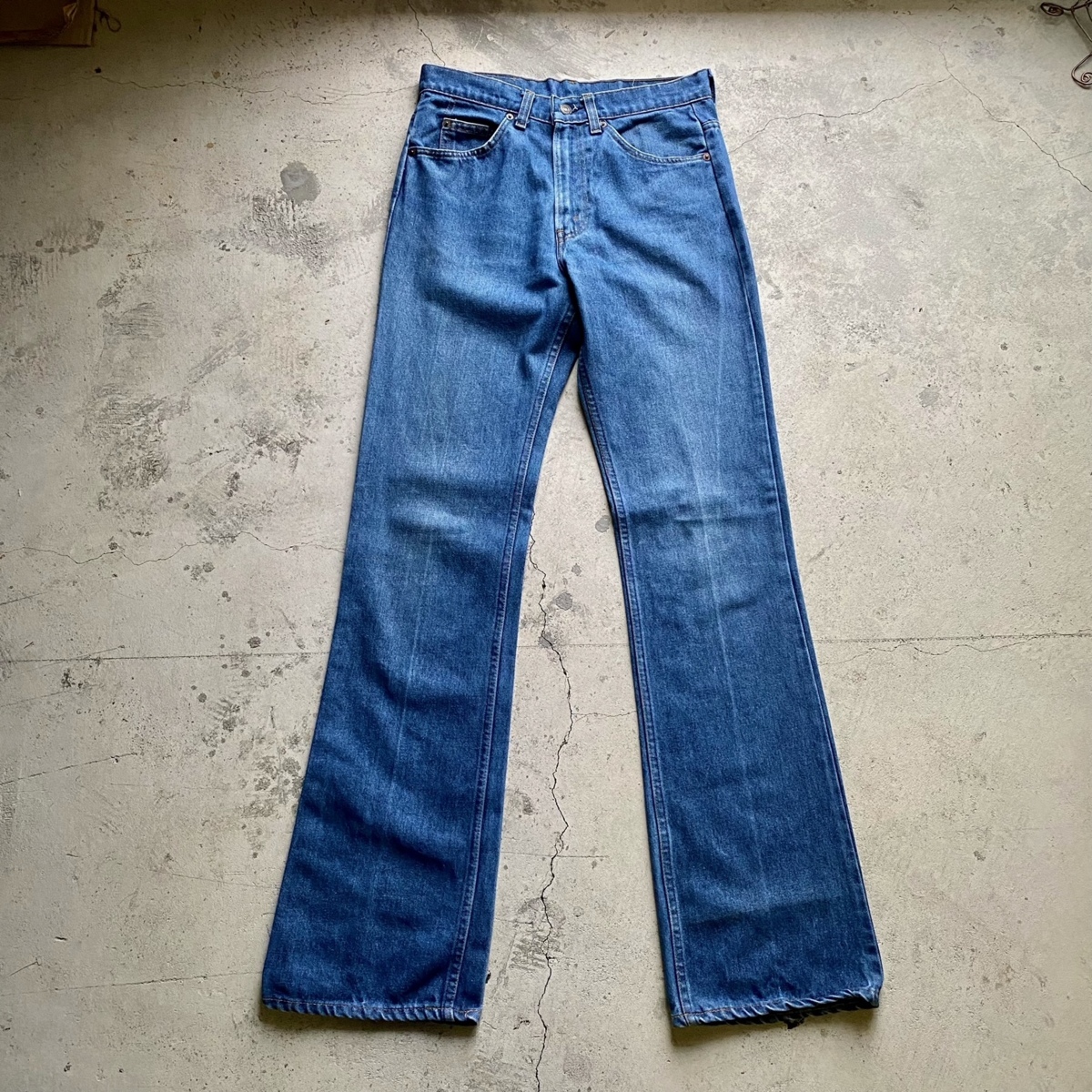 70年代 リーバイス 517 ブーツカットジーンズ レザーパッチ W31 タロン 