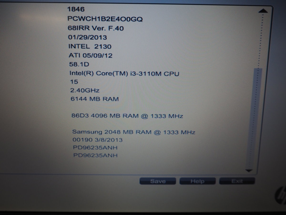 ハード王】HP ProBook4740s/Corei3-3110M/6GB/ストレージ無/バイオスOK