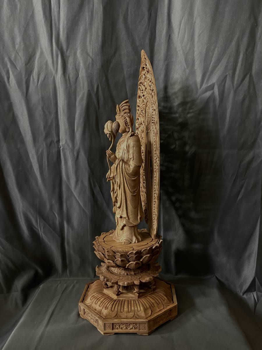 A1801 彫刻家 小室達 銅製 水注 ポット 1.1kg 大型57cm仏教工芸品