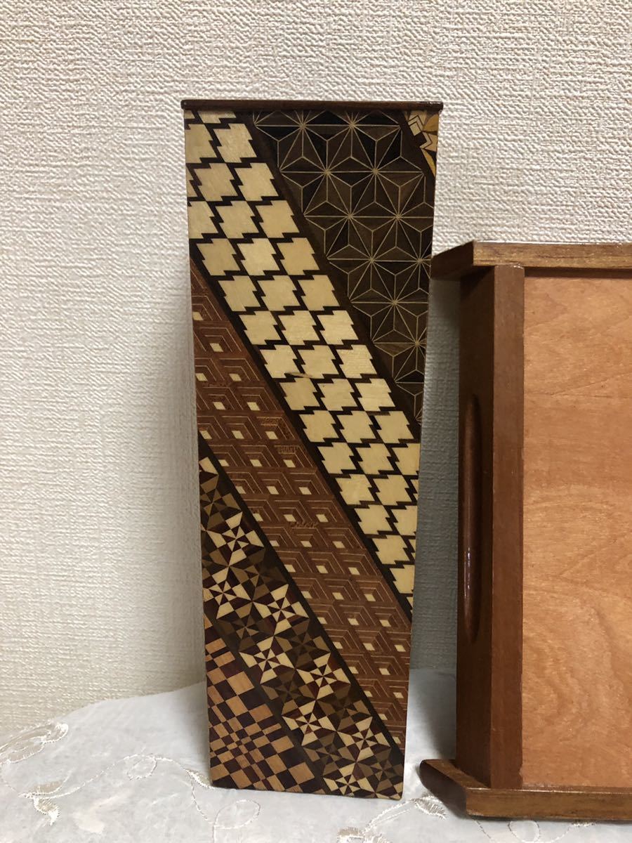 箱根寄木細工 寄木オンラインショップ 寄木細工 茶筒・茶托 茶缶（大