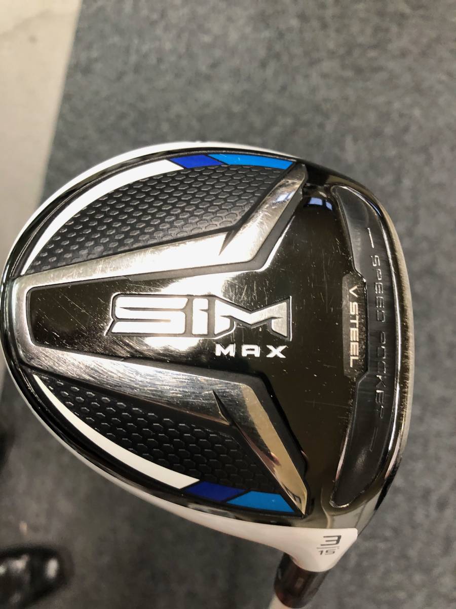 中古　日本正規品テーラーメイド SIM MAX フェアウェイウッド 3W 15度 TENSEI TM 40(L) レディース