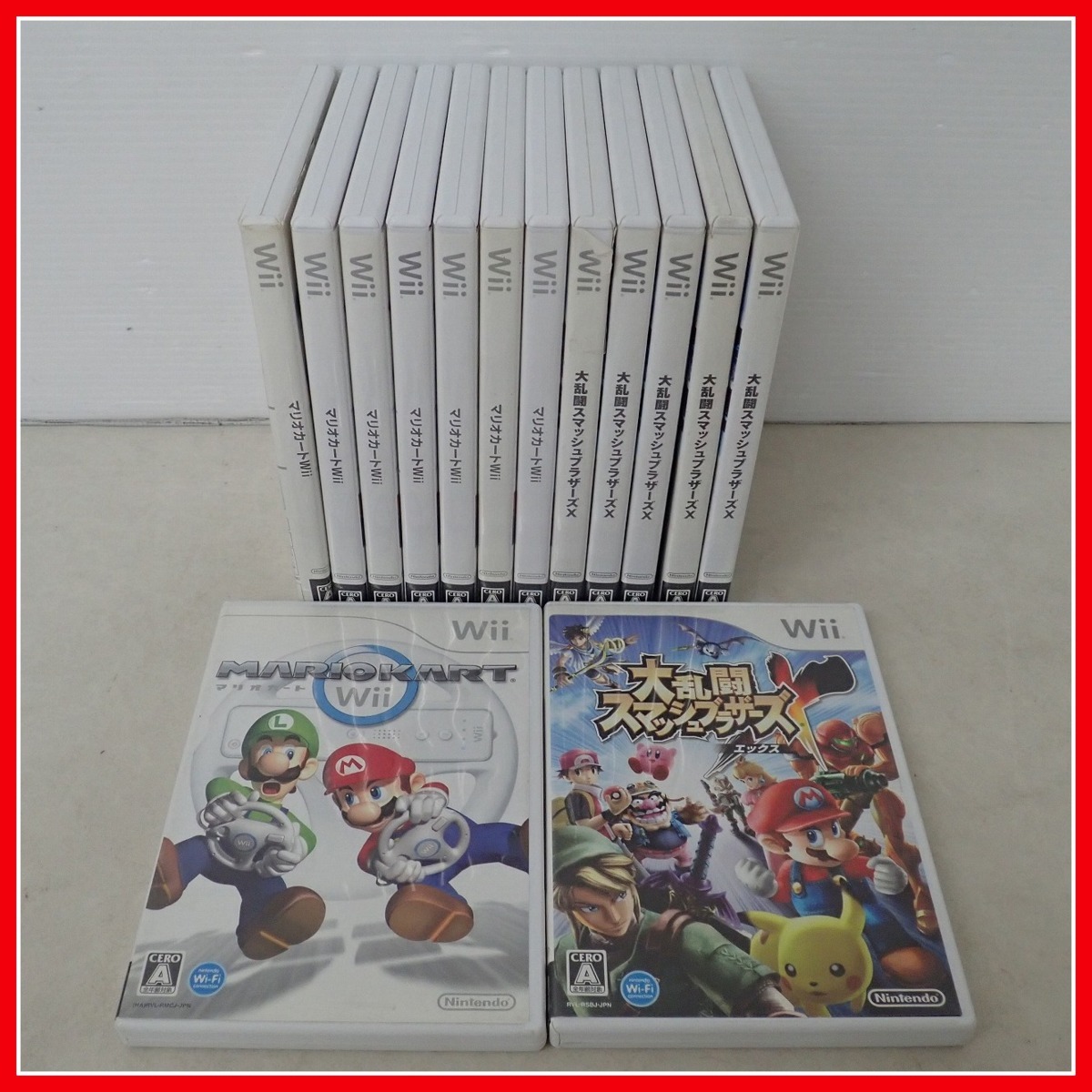 驚きの破格値，爆買い Wii ソフト マリオカート/大乱闘スマッシュブラザーズX まとめて14本セット Nintendo 任天堂 20(アクション)｜売買されたオークション情報、yahooの商品情報をアーカイブ公開 - オークファン Wiiソフト