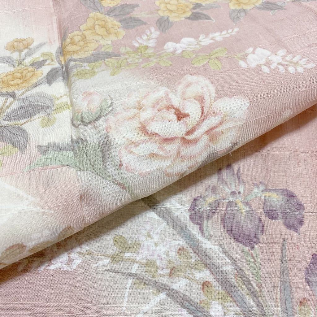 正絹 訪問着 手描き友禅 手描き 着物月花 品のある花 単衣作家