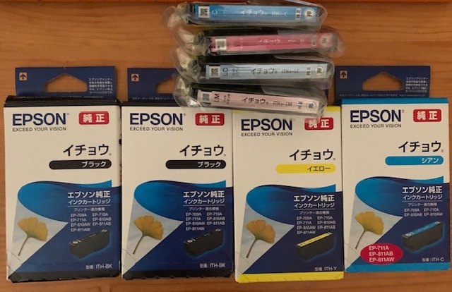 ★EPSON 純正インクカートリッジ イチョウ 8本　未使用_1