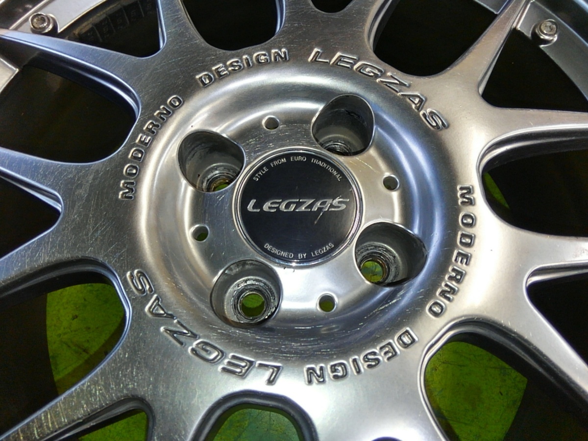 ■38087■Stich LEGZAS レグザス 17インチ 7J ＋42 4穴 PCD100 ダンロップ DIREZZA DZ101 205/45R17 4本 【18年製 5分/7分山】 Stich LEGZAS ホットスタッフコーポレーション M900） M900（Stich シュティッヒ（リム径（インチ）17）（タイヤ